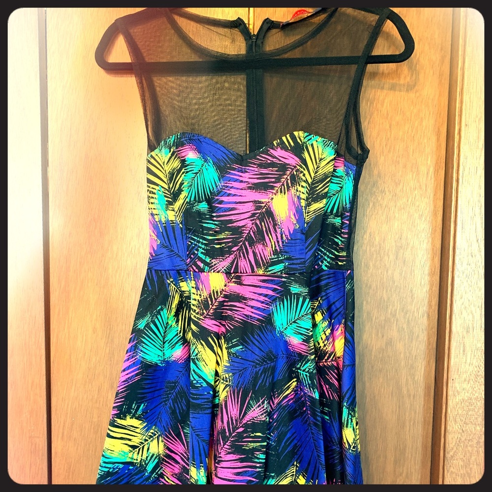 Sheer mesh top dress